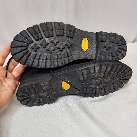 UGG Harkley Black Suede Chukka Ankle Boots, Mens US 11 Lace-Up Fleece Lined - Picture 7 of 8